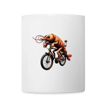 Crevette steampunk sur moto - Mug blanc - blanc - Devant