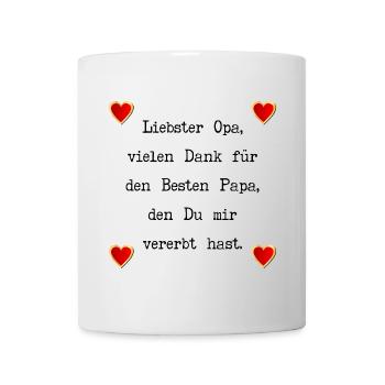 VATERTAG OPA PAPA PRÄGUNGEN - Tasse - Weiß - Vorne