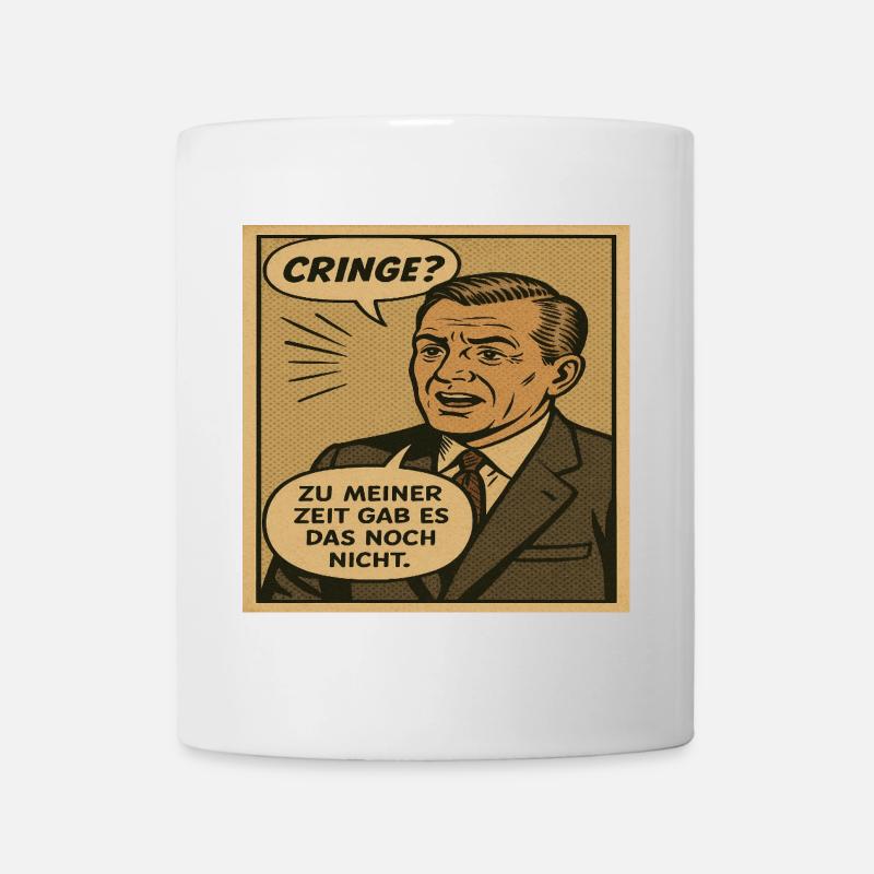 Retro Pop‑Comic Kringel Humor - Tasse - Weiß