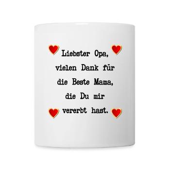 VATERTAG OPA FAMILIE MAMA PRÄGUNGEN - Tasse - Weiß - Vorne