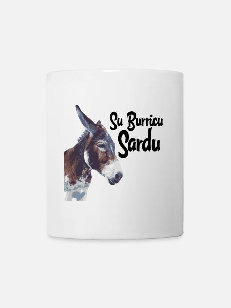 Sardinien Esel Porträt Aquarell - Tasse - Weiß