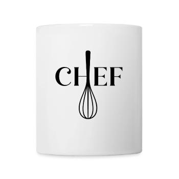 Chemise CHEF – Design de cuisine minimaliste noir - Mug blanc - blanc - Devant
