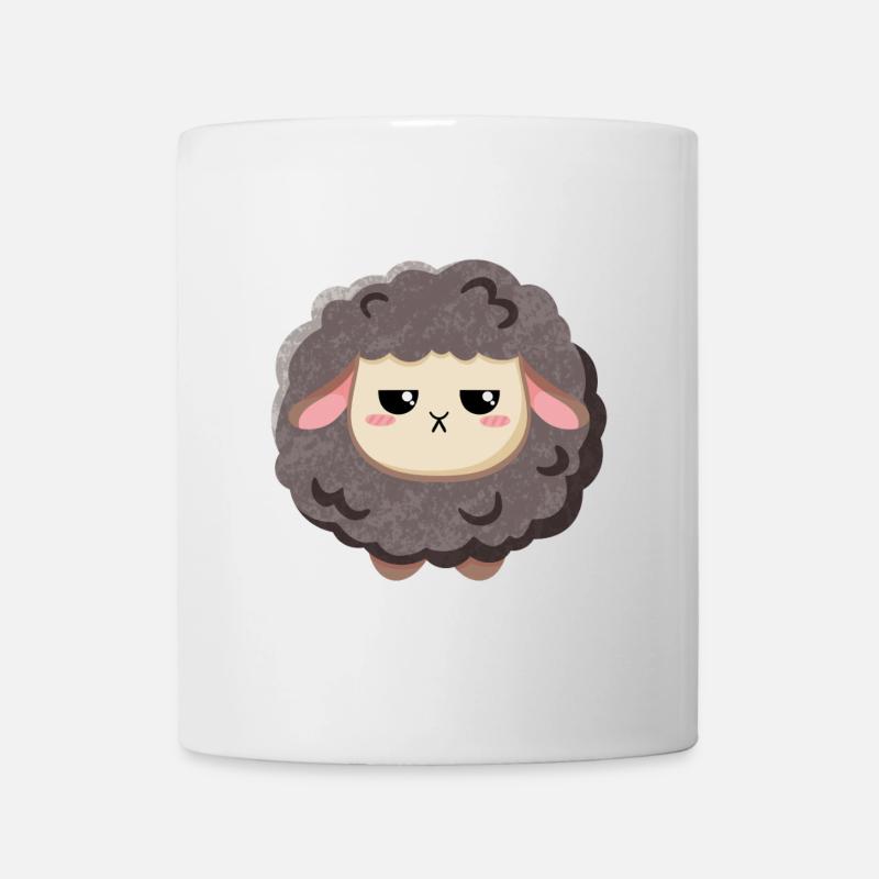 Mouton noir - sinistre et doux - Mug blanc - blanc