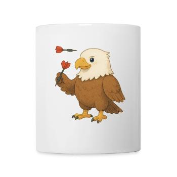 Adler mit Dartpfeilen - Tasse - Weiß - Vorne