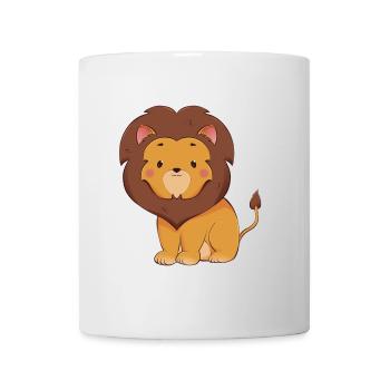 Löwe - Tasse - Weiß - Vorne