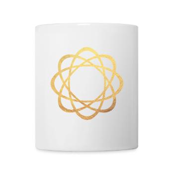 Yoga Herz Liebe Meditation Gold Luxus Mandala om - Tasse - Weiß - Vorne