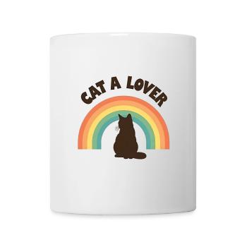 Regenbogen Liebe Katze - Tasse - Weiß - Vorne