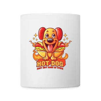 Hot Dog Hund Wurst Fast Food Wortwitz Lustig Humor - Tasse - Weiß - Vorne