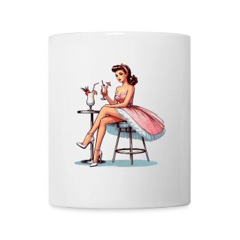 Femme Rockabilly Pina Colada Cadeau - Mug blanc - blanc - Devant