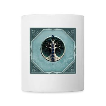 Teal Harmony, Mystical Tree of Life - Mug - white - Front