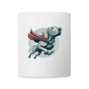 Grand chien braque de Weimar Weimi Cape cadeau - Mug blanc - blanc - Devant