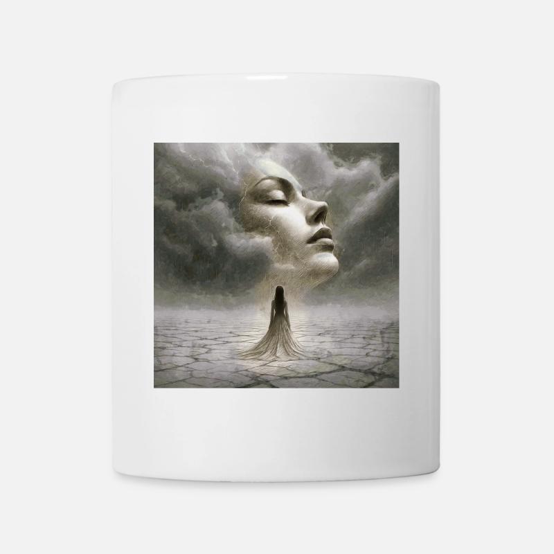 Silent encounter in the storm of thoughts - Mug - white