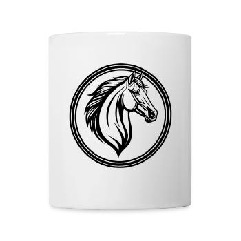 Emblème Tête de Cheval - Mug blanc - blanc - Devant