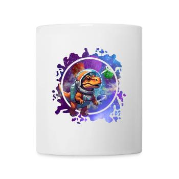 Dinosaur im Weltraum Astronaut Design - Tasse - Weiß - Vorne
