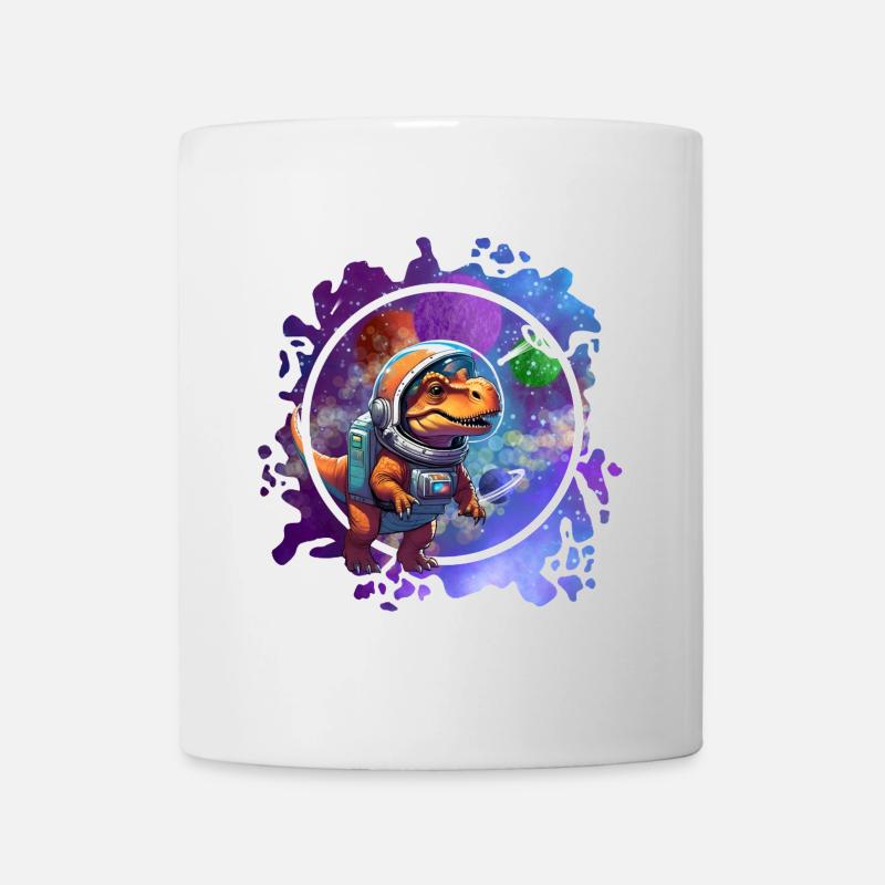Dinosaur im Weltraum Astronaut Design - Tasse - Weiß