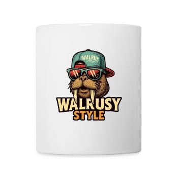 Style morse : Morse avec lunettes de soleil - Mug blanc - blanc - Devant