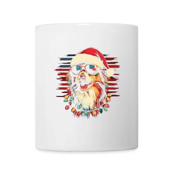 Shetland Sheepdog Sheltie Christmas Sunglasses - Mug - white - Front