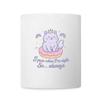 Purrende Katzenqueen - Je ronronne quand j’ai raison - Mug blanc - blanc - Devant