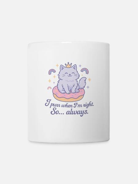 Purrende Katzenqueen - Je ronronne quand j’ai raison - Mug blanc - blanc