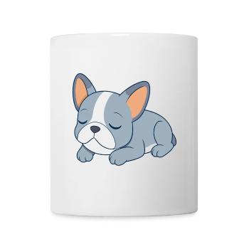 Blue French Bulldog Sleeping - Mug - white - Front