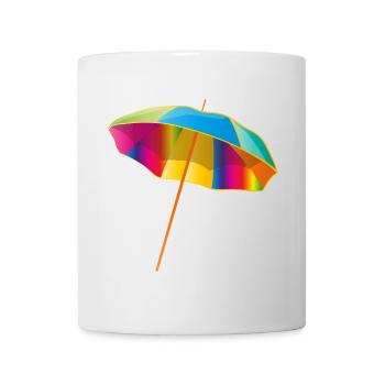 Colorful parasol in bright colors - Mug - white - Front