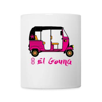 Tuk Tuk pink with text EL GOUNA - Mug - white - Front