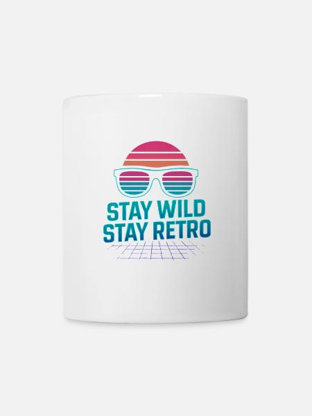 Stay Wild Stay Retro Neon - Mug - white