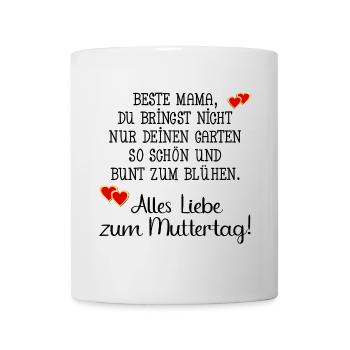 BESTE MAMA GÄRTNERIN - MUTTERTAG GARTEN - Tasse - Weiß - Vorne