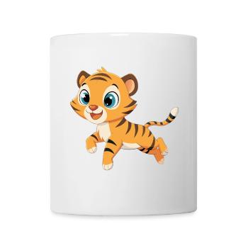 Playful Baby Tiger with Big Eyes - Mug - white - Front