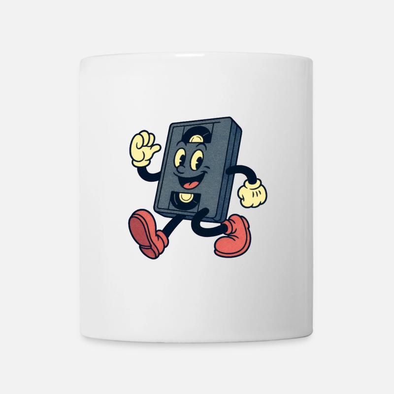 Cassette VHS heureuse - Mug blanc - blanc