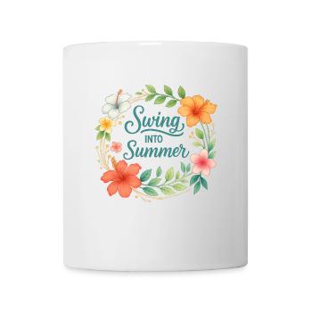 Swing into Summer – Tropical Summer Design - Mug - white - Front