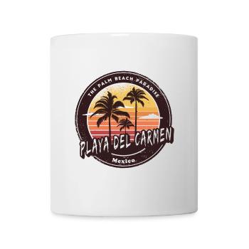 Playa del Carmen Mexiko Sonnenuntergang Design - Tasse - Weiß - Vorne