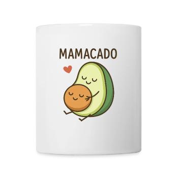 Mamacado – Süßes Avocado Mama Design mit Babykern - Tasse - Weiß - Vorne