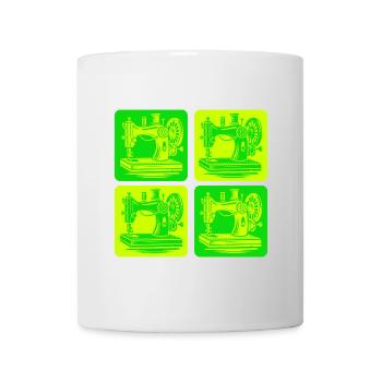 Conception de machines à coudre - Mug blanc - blanc - Devant