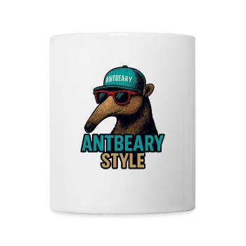 Antbeary Style Aardvark Cartoon - Mug - white - Front