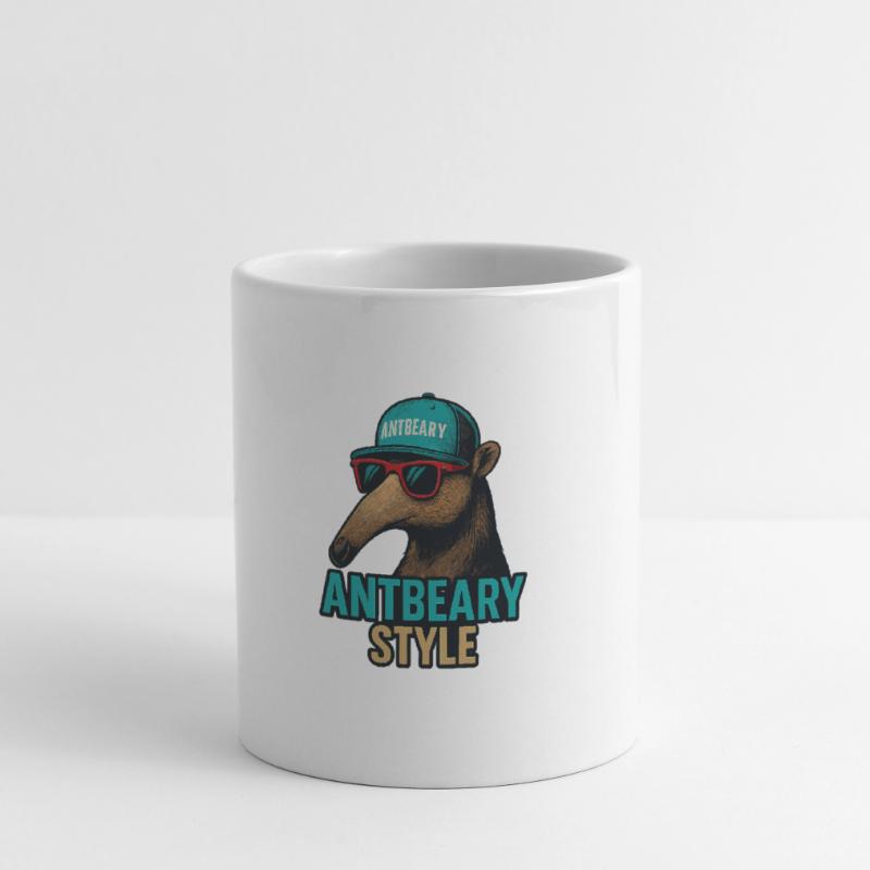 Dessin animé de Fourmilier style Antbeary Mug blanc