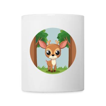Entzückendes kleines Rehkitz im Wald (v03) - Tasse - Weiß - Vorne