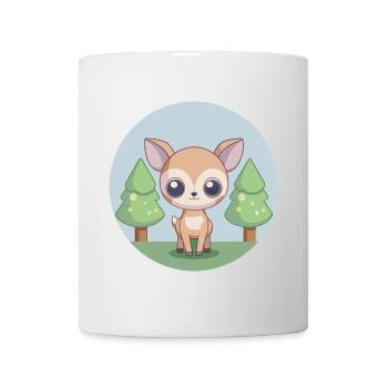 Entzückendes kleines Rehkitz im Wald - Tasse - Weiß - Vorne