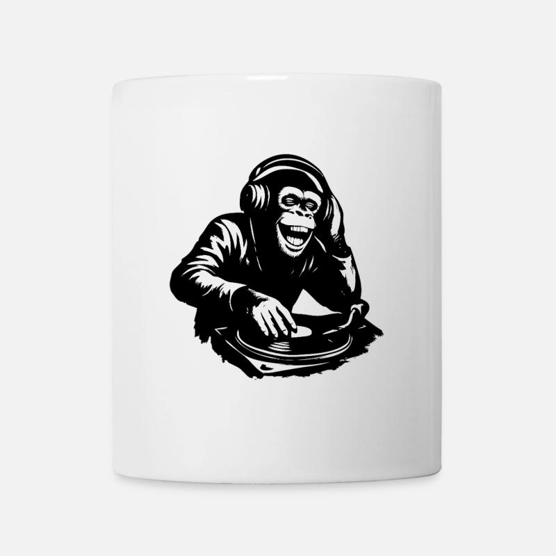 DJ The Monkey Dance Banksy Style - Mug - white