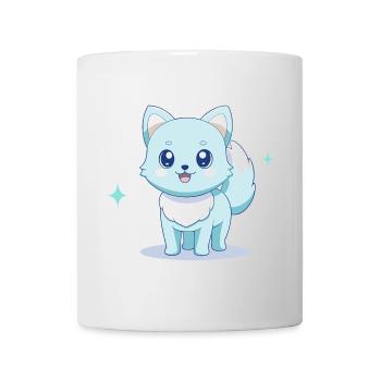 Adorable blue spitz dog with cheerful eyes - Mug - white - Front