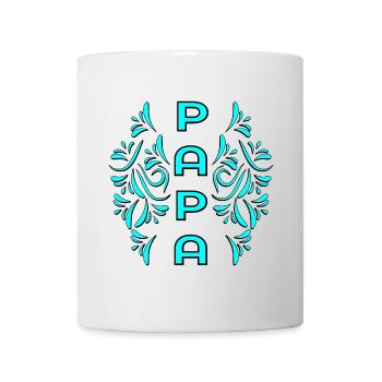 ORNAMENTE VATERTAG PAPA WERDEN - Tasse - Weiß - Vorne