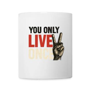 Du Lebst Nur Einmal Vintage - Tasse - Weiß - Vorne
