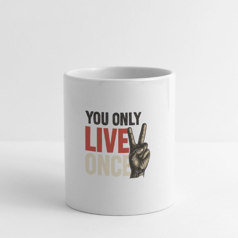 On ne vit qu’une fois vintage Mug blanc