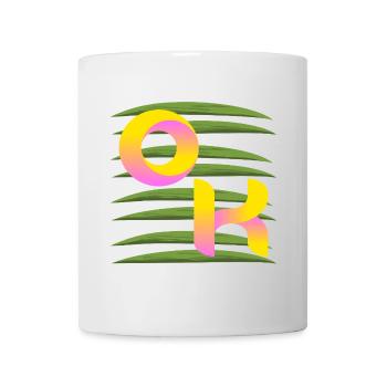 SOMMER PALMEN OK - Tasse - Weiß - Vorne