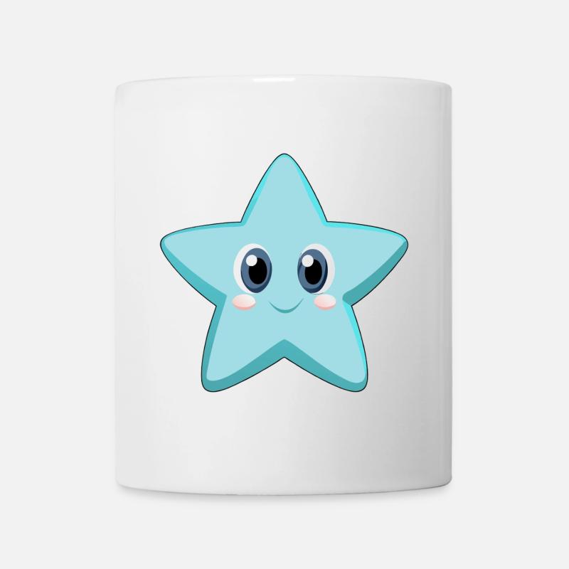 Fröhlicher und lächelnder Seestern (v02) - Tasse - Weiß