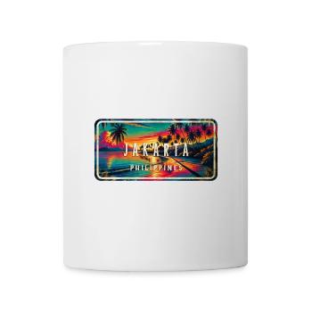 Jakarta – Tropical Retro Sign - Mug - white - Front