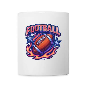 Vibrant Football Design with Flames - Mug - white - Front