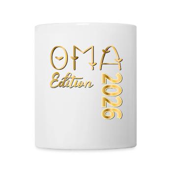SCHRIFTZUG OMA 2026 - Tasse - Weiß - Vorne