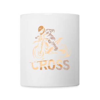 Symbole rétro du motocross - Motards et fans de dirt - Mug blanc - blanc - Devant
