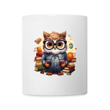 The Wise Librarian Owl - Mug - white - Front